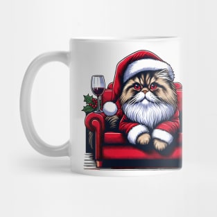 Persian Cat Wine Christmas Mug